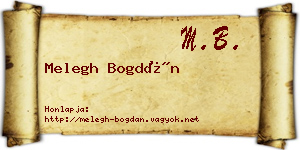 Melegh Bogdán névjegykártya